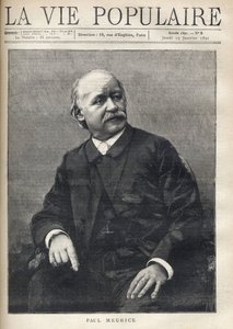 フランスの作家、ポール・ムーリス（1818-1905）の肖像。"La vie populaire "に掲載されたエングレーヴィング 作： Anonymous Anonymous