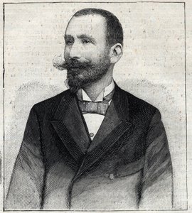 フランスの作家Pierre Sales (1854? -1921?)の肖像。"Le Petro Parisien "に掲載された図版 作： Anonymous Anonymous