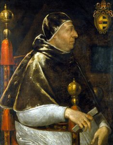 教皇アレクサンデル6世（ロドリゴ・ボルジア1431-1503）の肖像。無名の絵画。.ミラノ。