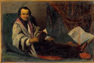 ヴィクトル・ユーゴー（1802-1885）の肖像 無名の絵画。19世紀太陽 0,66x0,98 m 作： Anonymous Anonymous