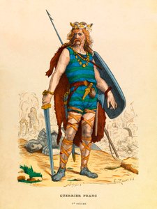 アンティキテ時代のフラン人戦士の肖像、エングレーヴィング - 個人蔵 作： Anonymous Anonymous