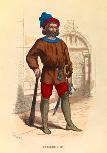 1490年のパリのジオリエの肖像、エングレービング - 個人蔵 作： Anonymous Anonymous