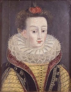 フリルをつけた婦人の肖像 16世紀後半（パネル） 作： Anonymous Anonymous