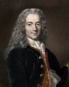 フランスの作家・哲学者Francois-Marie Arouet dit Voltaire（1694-1778）の肖像。 作： Anonymous Anonymous