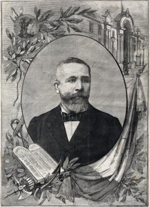 1899年2月18日に選出された新フランス大統領、エミール・ルベ（1838-1929）の肖像。エングレーヴィング。"小パリジャン "にて