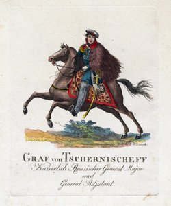 アレクサンドル・イヴァノヴィッチ・チェルニーチェフ侯爵（1786-1857）の肖像 - 匿名 - 1813 - アクアチント - 25,6x22 - 個人蔵 作： Anonymous Anonymous