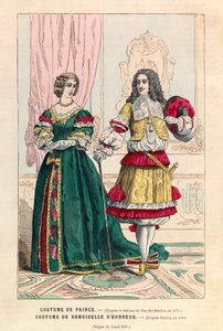 ルイ14世（1638-1715）時代の王子の衣装と花嫁介添人の衣装 - 個人蔵