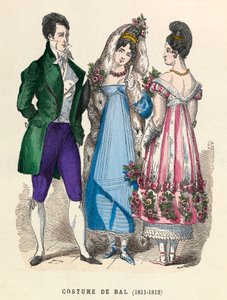 1811年～1812年のプロムのコスチューム - 個人蔵 作： Anonymous Anonymous