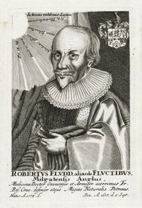 ロバート・フラッド（1574-1637）（Robertus de Fluctibus）、匿名。エッチング、サイズ：15,5x10,2 作： Anonymous Anonymous