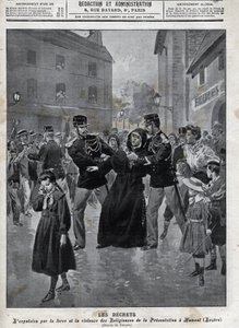 政教分離-Humont（Lozere）の法執行機関による修道女の学校からの追放-1902年の「la-croix illustree」の表紙-。