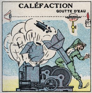 蒸気発生器：カレファクションによるボイラーの爆発。1925年の匿名のイラスト。個人蔵。 作： Anonymous Anonymous