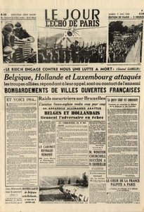 The Battle of Belgium or Belgian Campaign - 18-day campaign - World War IIにおけるドイツ軍のベルギー侵攻 - Journal "Le Jour.L