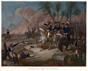 ピラミッドの戦い」（1798年7月21日、アン6世の3つのテルミドール） - 匿名 - 1800 - メゾチント - 59,8x84,7 - 個人蔵 作： Anonymous Anonymous