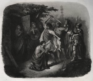 聖ユリウスのデコレート（殉教）。1846年の「Lives of the saints」に掲載された版画。個人蔵。 作： Anonymous Anonymous