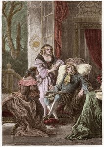 フランスの作家、フランソワ・ド・ラ・ロシュフーコー公爵（1613-1680）、セヴィーニュ侯爵夫人（1626-1696）、ラ・ファイエット伯爵夫人（1634-1693） - P. Philippoteauxの後にHildebrandが描いた版画 - （フランソワ・ド・ラ・ロシュフーコー公爵（1613-1680）、Marc. 作： Anonymous Anonymous