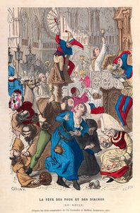 The Feast of Fools and Deacons at Paris 16th Century - The Feast of Fools and Deacons at Paris 16th Century - private collection