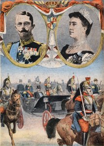 フランスのホテです。国王グスタフ5世（1858-1950）とスエードの女王ヴィクトリア（Viktoria de Bade 作： Anonymous Anonymous