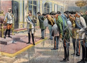 オーストリア皇帝フランソワ・ヨーゼフ1世（1830-1916）によるジュビリー。新聞 "Le Petité Parisien "に掲載された版画 作： Anonymous Anonymous
