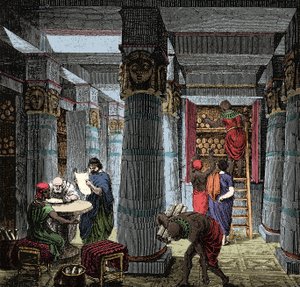 The Library of Alexandria - エジプトのアレキサンドリア図書館の内部の様子。 作： Anonymous Anonymous