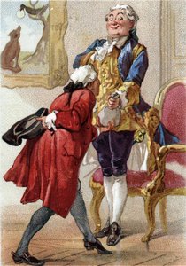 ワタリガラスとキツネ。ジャン・ド・ラ・フォンテーヌ（ラフォンテーヌ）（1621-95）の寓話。19世紀のクロモリトグラフ。個人蔵。 作： Anonymous Anonymous