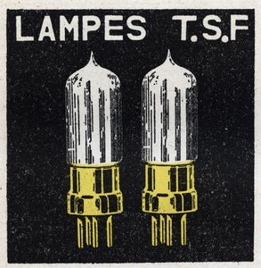 The T.S.F.: lamps T.S.F. 1925年の匿名のイラスト。個人蔵。 作： Anonymous Anonymous