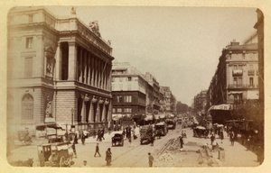 1885年から1890年頃のマルセイユの街とその周辺の様子。カネビエール通りとノアイユ通りのパースペクティブ、個人蔵