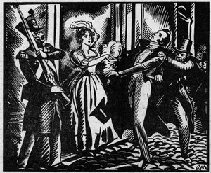 1820年2月13日、ベリー公爵（1778-1820）の死、王立音楽院にて」 ルイ18世の甥がオペラ座で、王室の息の根を止めようとする共和主義者ルーヴェルに殺害される。イラストは「Le petit journal illustration」より引用 作： Anonymous Anonymous