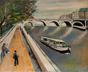 1950年のパリの新しい橋 - 匿名の絵画 作： Anonymous Anonymous