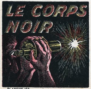 熱放射：黒体、受けた放射のエネルギーをすべて吸収する体。1925年の匿名のイラスト。個人蔵。 作： Anonymous Anonymous