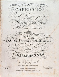 F Kalkbrenner作「Capriccio」の楽譜のタイトルページ。 作： Anonymous Anonymous