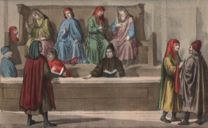 商人の法廷 - 15世紀 - 商人の法廷、イタリア 作： Anonymous Anonymous