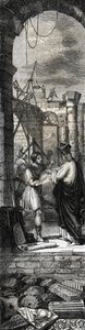 アルルの教会を建てるトロフィーム（3世紀） - 『聖人の生涯』に掲載された1846年のエングレーヴィング。個人蔵。 作： Anonymous Anonymous