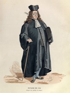 1725年（ルイ15世の時代）の公証人／パリの公証人 作： Anonymous Anonymous