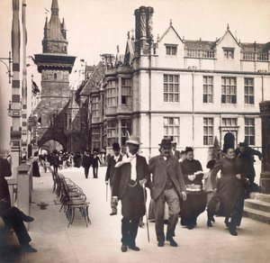 1900年の万国博覧会 - 1900年パリ万国博覧会。ラ・リュー・デ・ナシオン - 個人蔵 作： Anonymous Anonymous