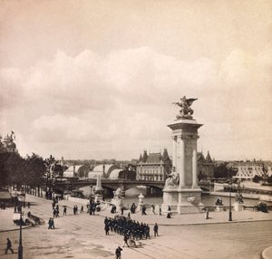 1900年パリ万国博覧会：アレクサンドル3世橋の鉄塔 - 個人蔵 作： Anonymous Anonymous