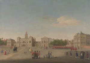 ホースガードとホワイトホールの眺め、1750年頃（キャンバスに油彩） 作： Anonymous Anonymous