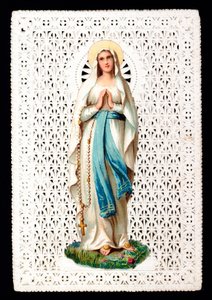 Virgin Mary Pious image.デコパージュ・クロモリトグラフィー 作： Anonymous Anonymous