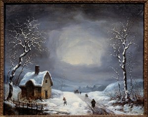 冬の風景 無名の絵画19世紀 個人蔵 作： Anonymous Anonymous