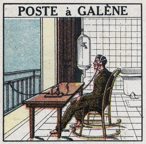 無線電話：ガレノスのラジオセット。1925年の匿名のイラスト。個人蔵。 作： Anonymous Anonymous