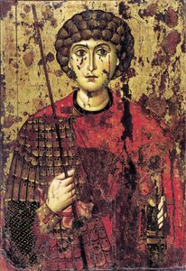 セントジョージ、12世紀 作： Anonymous Russian icon painter