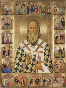 聖イグナチオブリアンチャニノフの生涯、20世紀のシーン 作： Anonymous Russian icon painter