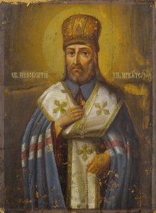 セントイノセント、イルクーツクの司教、19世紀 作： Anonymous Russian icon painter