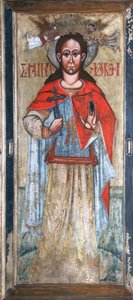 聖パラスケバピャトニツァ、17世紀初頭。 作： Anonymous Russian icon painter