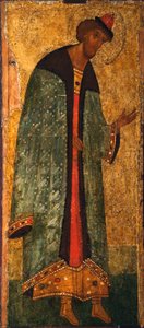 聖プリンスボリス、15世紀 作： Anonymous Russian icon painter