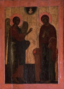 ウスチュグの受胎告知、16世紀の後半。 作： Anonymous Russian icon painter