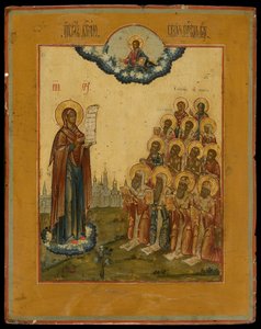 ボゴリュブスキーの聖母マリア、18世紀後半。 作： Anonymous Russian icon painter