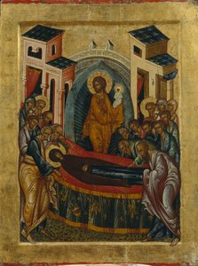 聖母の生誕、1497 作： Anonymous Russian icon painter