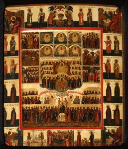 ヘキサメロン、19世紀初頭。 作： Anonymous Russian icon painter