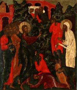 ラザロの復活、1660年代 作： Anonymous Russian icon painter