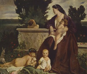 母の幸せ (油絵) 作： Anselm Feuerbach